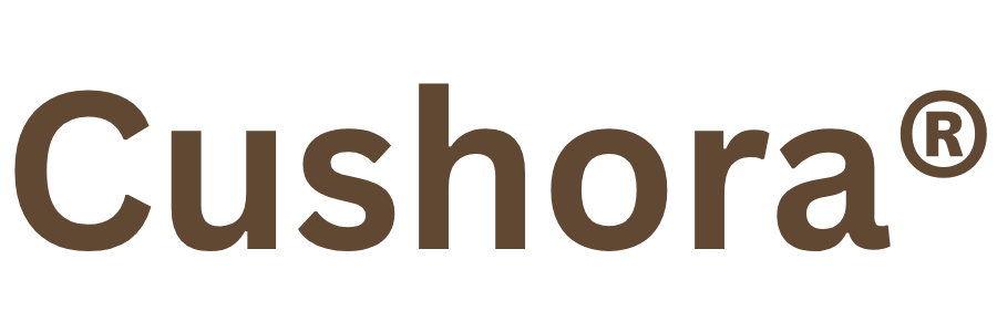 The logo for Cushora, featuring the brand name in a brown serif typeface with a registered trademark symbol, set against a plain white background.